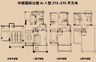 中旅国际公馆别墅户型图