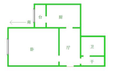 东惠家园 1室 户型图