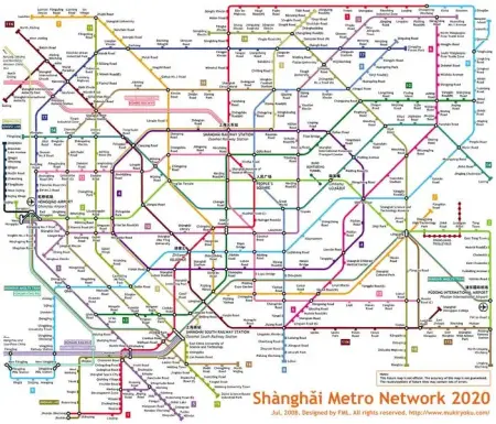 shanghai metro network 2020(上海地铁规划图 2020年