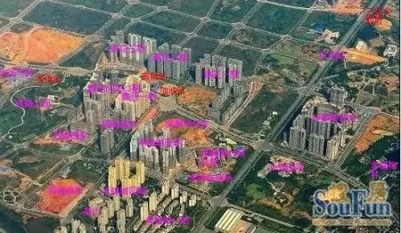 航拍图鸟瞰图~~~~有变电站的位置-华都美林湾业主论坛